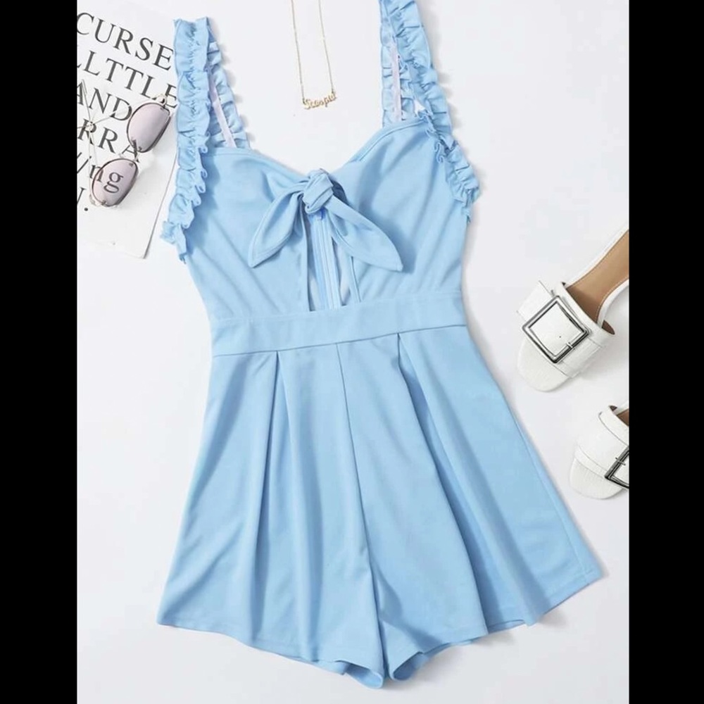 Tie Front Romper - Size 8/10